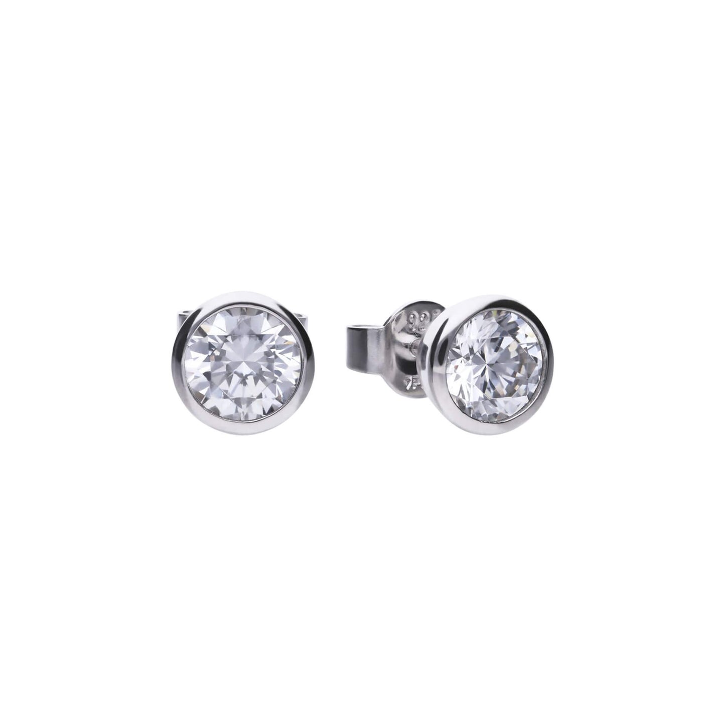E5619 ZIRC Rub Over 1.50ct Soltir Earrings