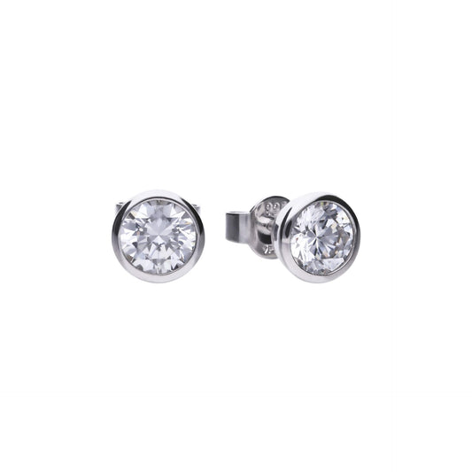 E5619 ZIRC Rub Over 1.50ct Soltir Earrings