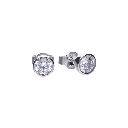 E5618 ZIRC Rub Over 1.00ct Soltir Earrings