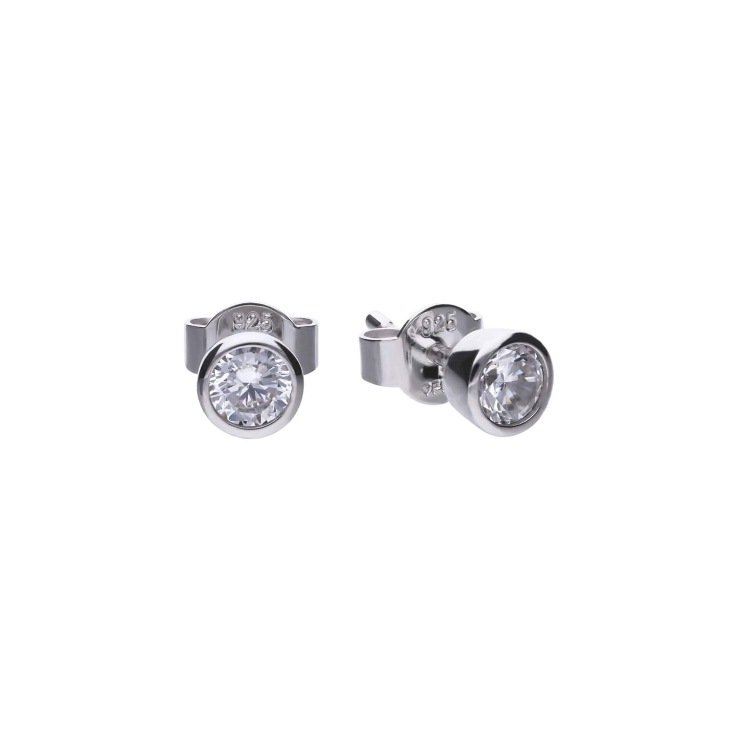 E5617 ZIRC Rub Over 0.50ct Soltir Earrings