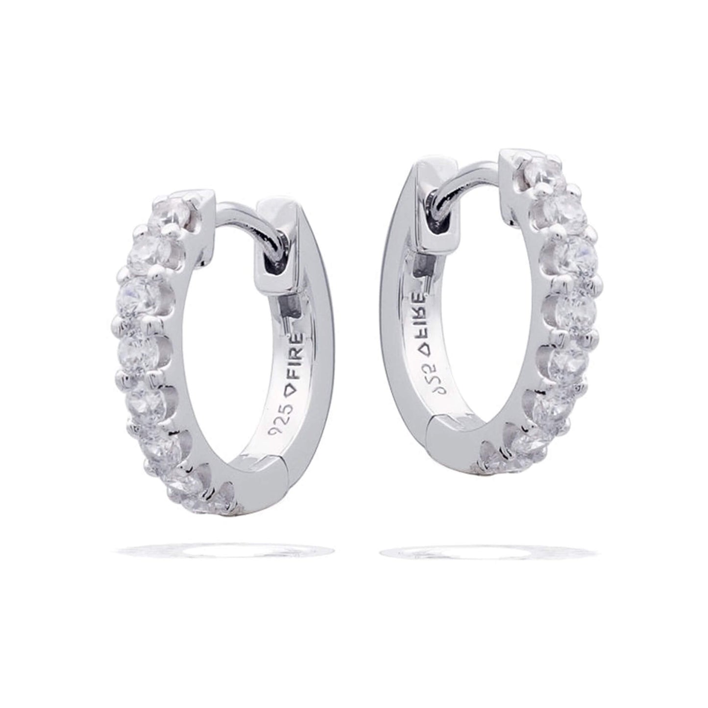 DF CZ Small Thick Huggie Earrings