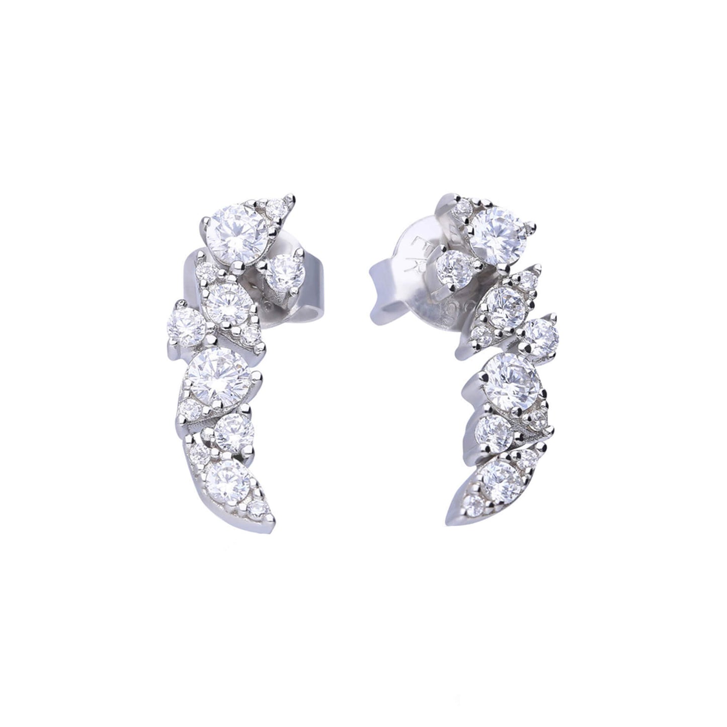 DF CZ Cluster Drop Earrings