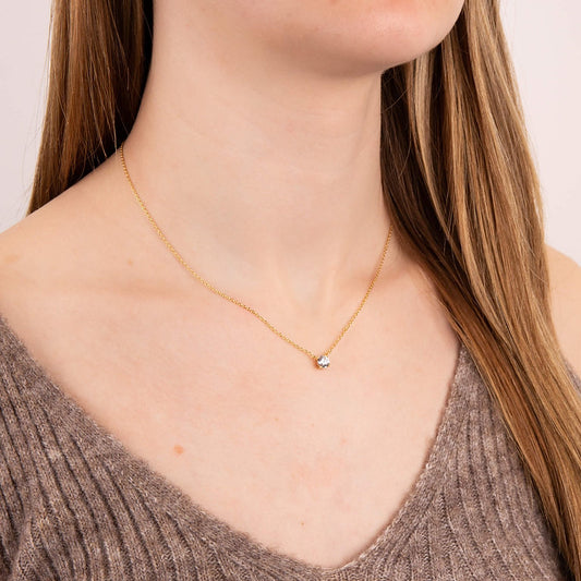 N4554 DF GLD PL ZIRC 5.5mm Soltre Necklace