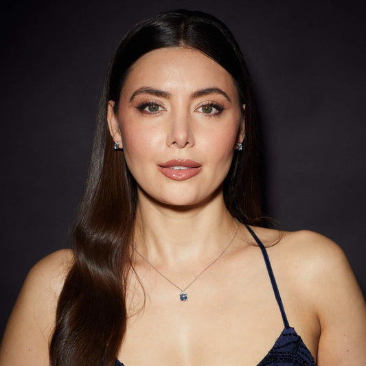 DF Square Cut Light Blue 45cm Necklace