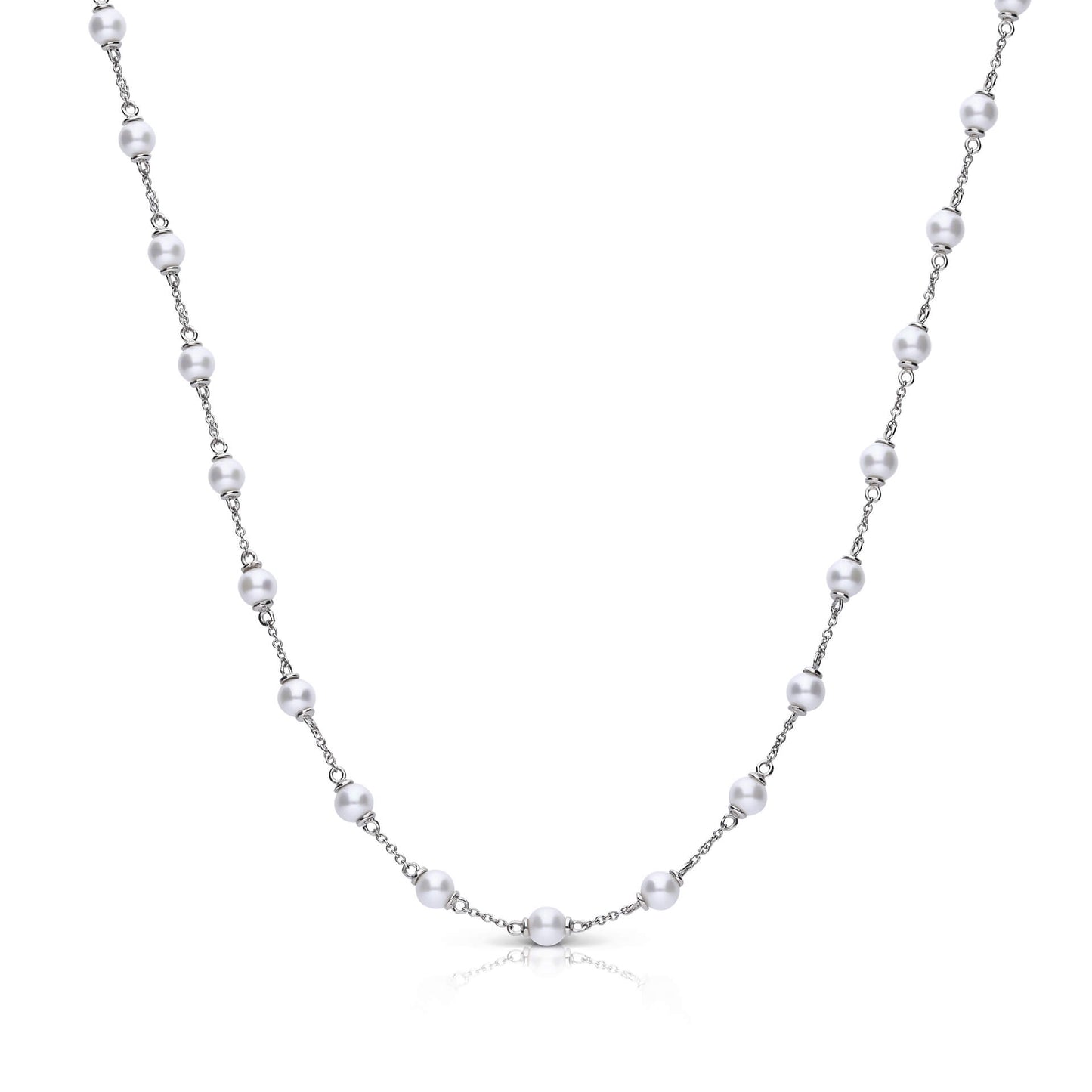 DF CZ Small Shell Pearl Bobble Necklace