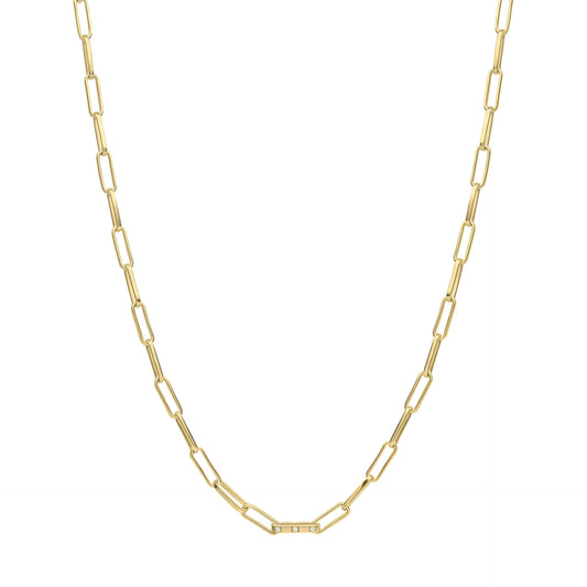 DF Gold Plate Slim Link Chain Necklace