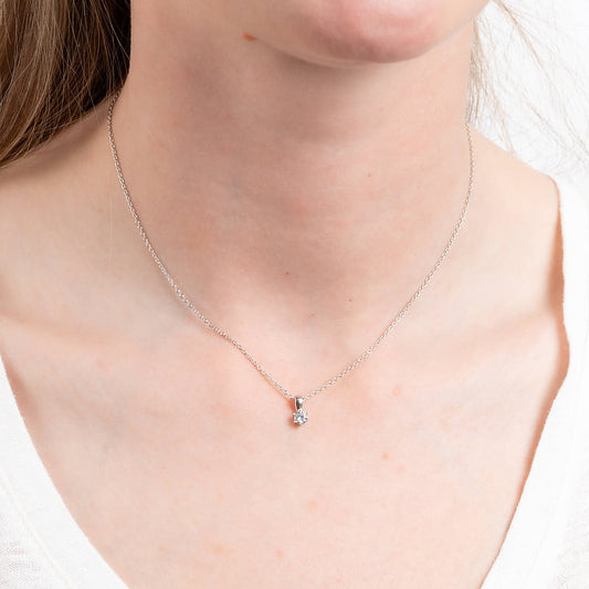 P4611 DF 6 Claw ZIRC 0.25ct Solitair Clw Pendant