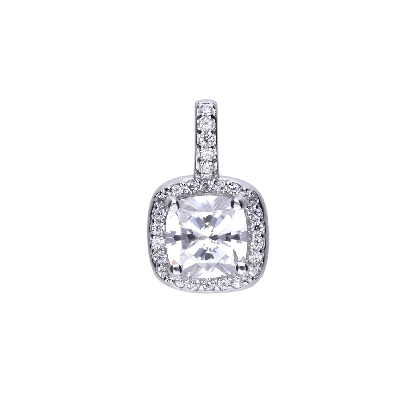 P4617 DF ZIRC Square Cushion Pave Pendant