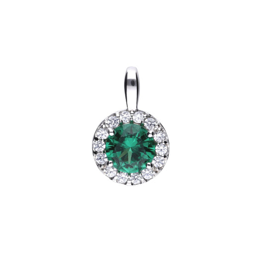 P4624 DF ZIRCONIA GREEN Round Pve Pendant