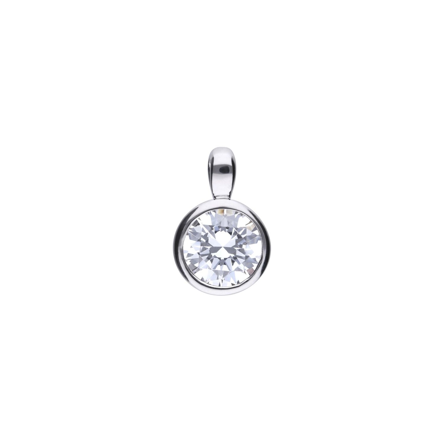 P4643 ZIRC Rub Over 1.00ct Soltir Pendant