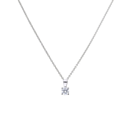 P4917 DFR 4 Claw ZIRC 0.5ct Solitaire Pendant