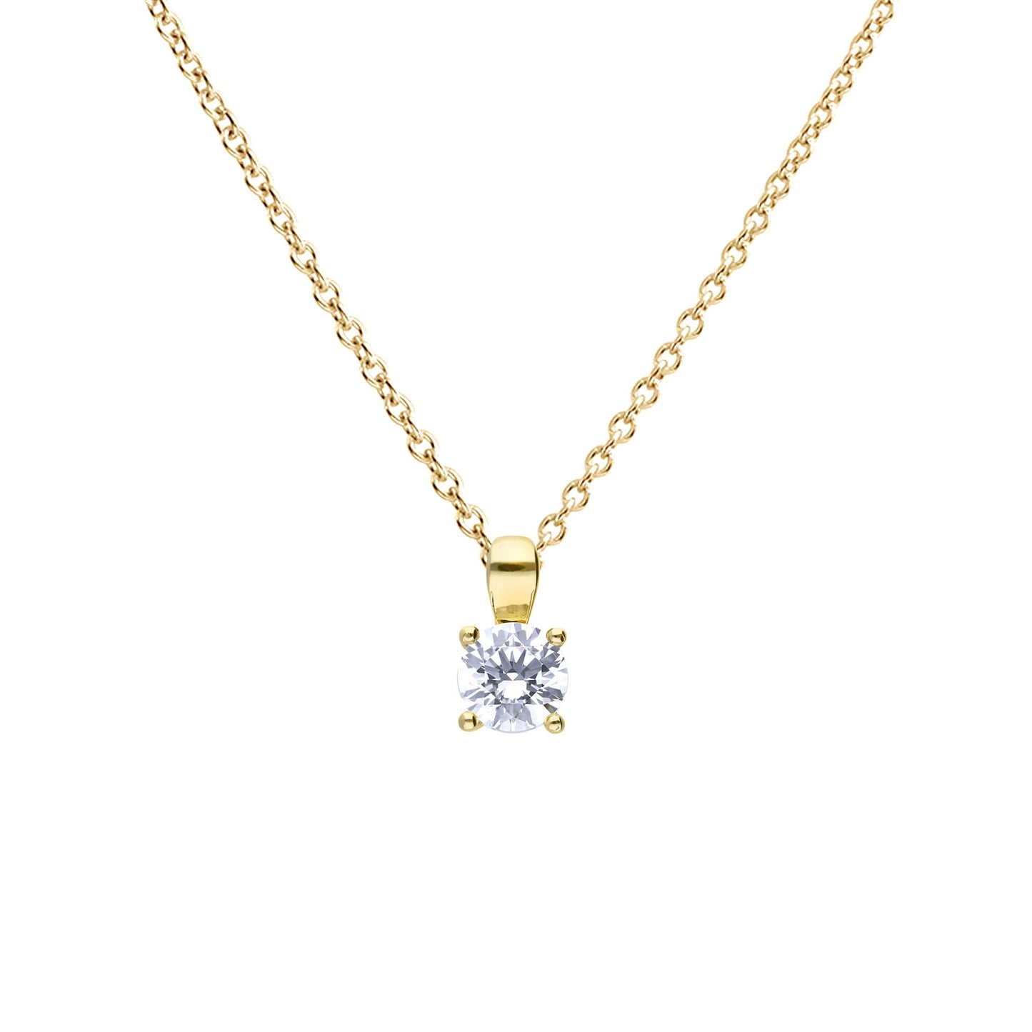 P5394 DF 4 Claw GD PL ZIRC 0.75ct Soltre Pendant