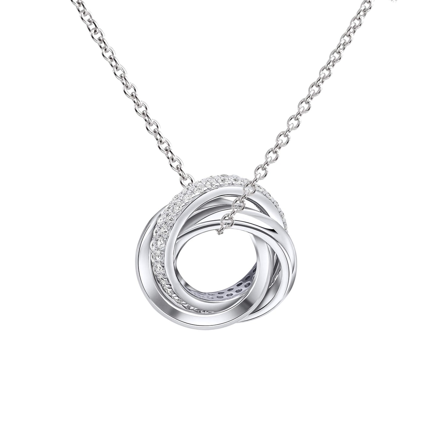 P5399 DF ZIRC Small Triple Ring Pendant