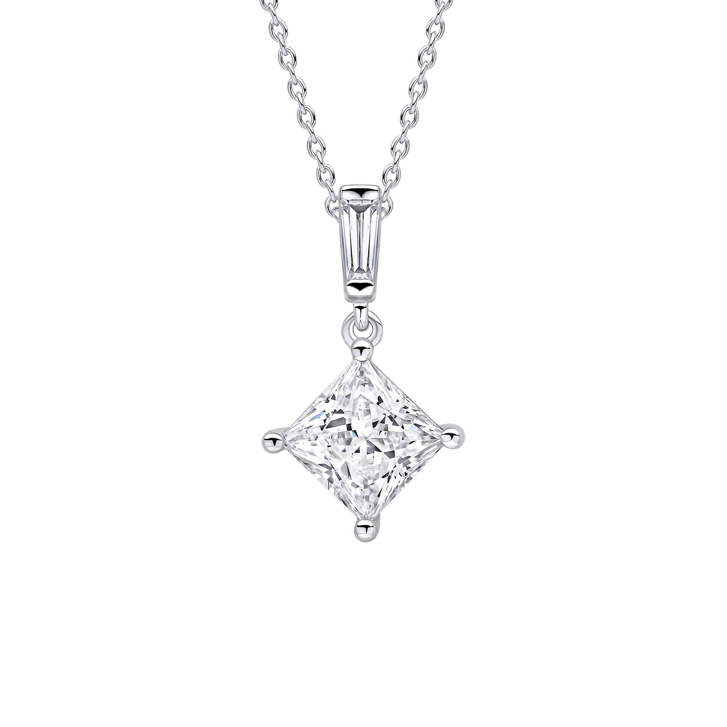 DF Princess Cut Drop Pendant