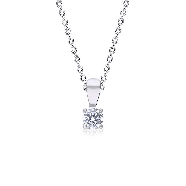 DFR 4 Claw ZIRC 0.25ct Solitaire Pendant