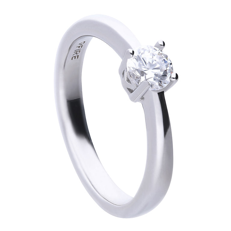 R3750 DF 4 Claw ZIRC 0.5ct Solitair Ring
