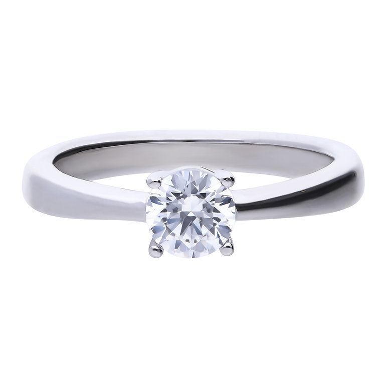 R3751 DF 4 Claw ZIRC 0.75ct Solitr Ring