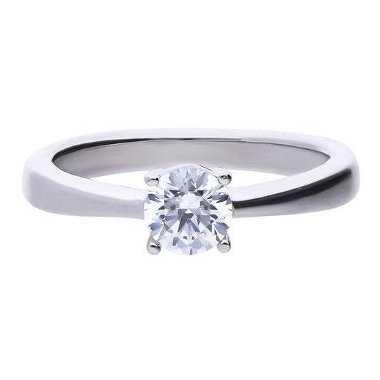 R3751 DF 4 Claw ZIRC 0.75ct Solitr Ring