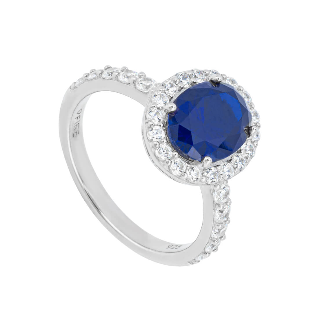 R3810 16 DF ZIRCONIA BLUE Oval Ring