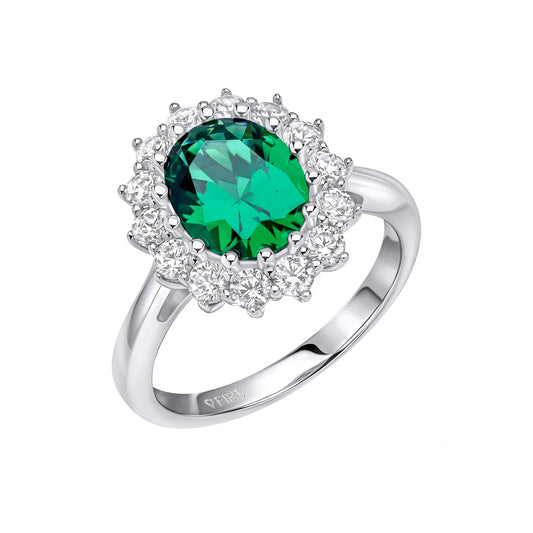 DF Oval Cluster Green Ring