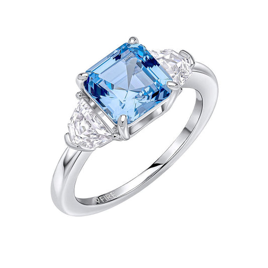 DF Square Cut Light Blue Ring