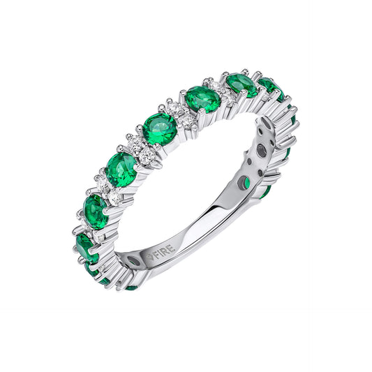 DF Green and Clear Eternity Ring