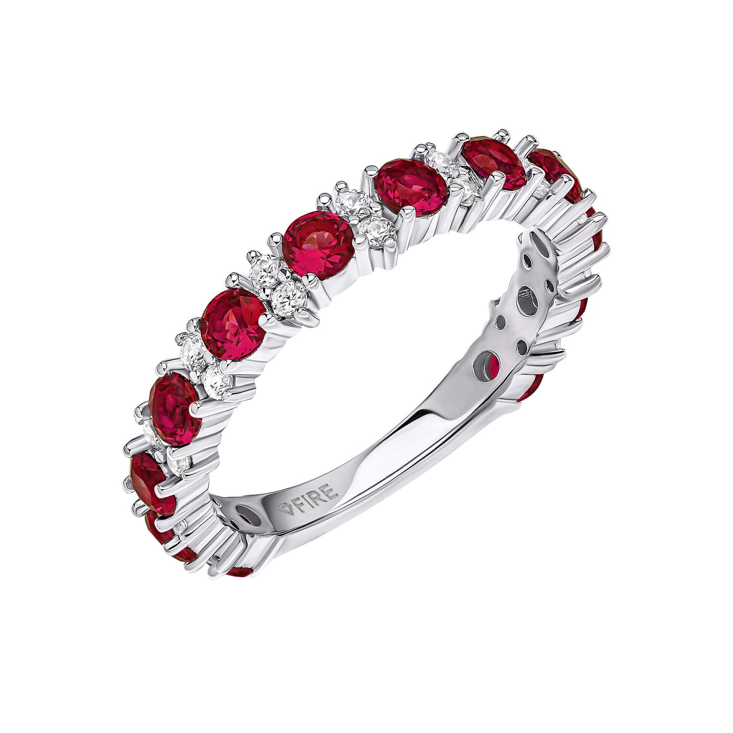 DF Red and Clear Eternity Ring