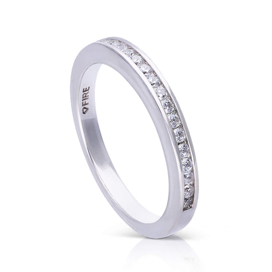 DF Slim CZ Strip Ring