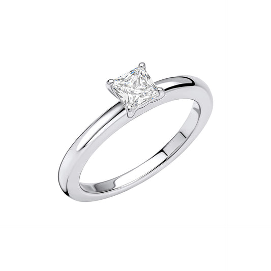 DF 4 Claw Slim CZ Solitaire Ring
